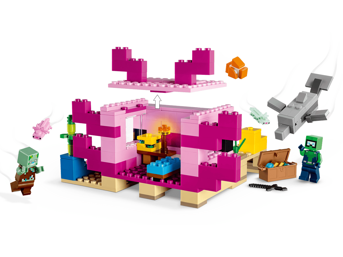 242PCS Minecraft The Axolotl House 21247