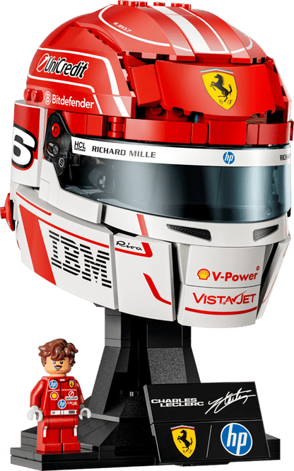 694PCS Scuderia Ferrari HP Charles Leclerc Helmet Building Set 43014