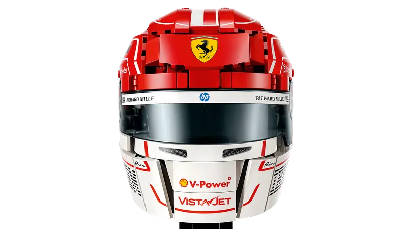 694PCS Scuderia Ferrari HP Charles Leclerc Helmet Building Set 43014