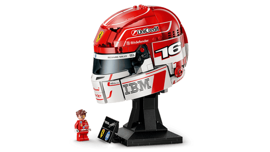 694PCS Scuderia Ferrari HP Charles Leclerc Helmet Building Set 43014