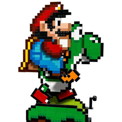 1215PCS Super Mario World: Mario & Yoshi 71438