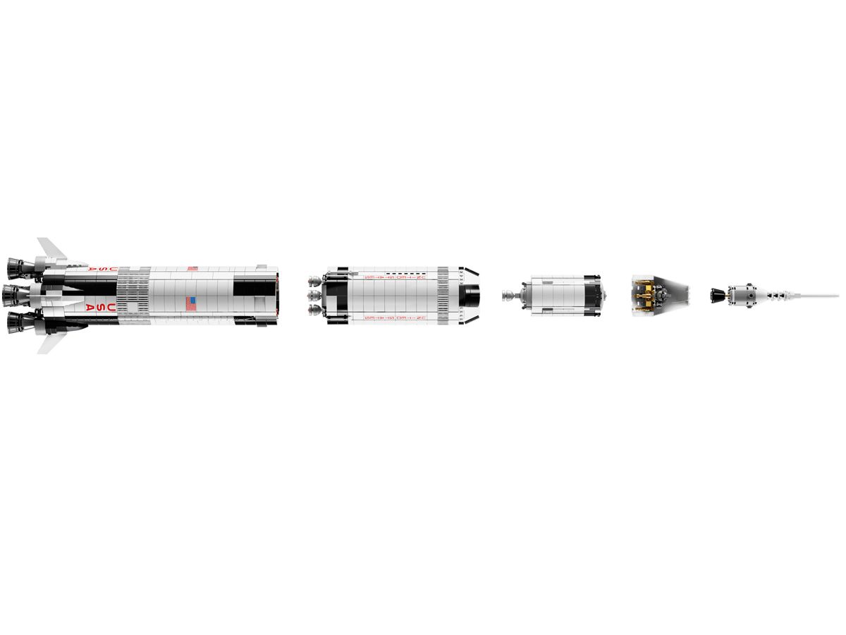 1969PCS NASA Apollo Saturn V Building Set 92176
